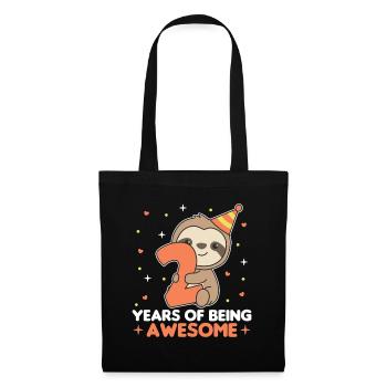 Paresseux pour les enfants de 2e anniversaire de deux ans - Sac en tissu - noir - Devant