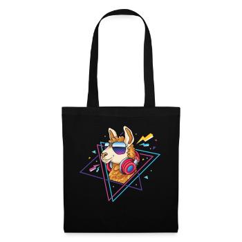 Lama Alpaga 80s Costume Rétro Années 90s Party - Sac en tissu - noir - Devant
