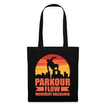 Parkour, Freerunning, Street Workout, Acrobatic - Stoffbeutel - Schwarz - Vorne