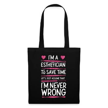 Cute Licensed Esthetician Skincare - Stoffbeutel - Schwarz - Vorne