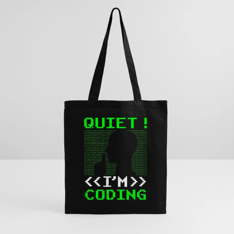 Silent I Programming Coding Coder Programming Tote Bag