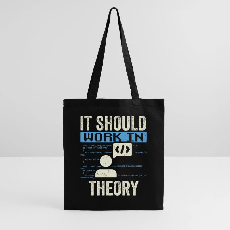 In theory, it should work code coding Tote Bag