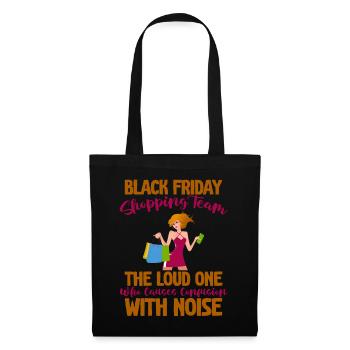 Équipe d’achat du Black Friday 4 - Sac en tissu - noir - Devant