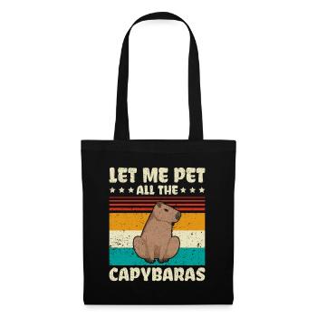 Let me pet all the Capybara - Capybaras - Tote Bag - black - Front