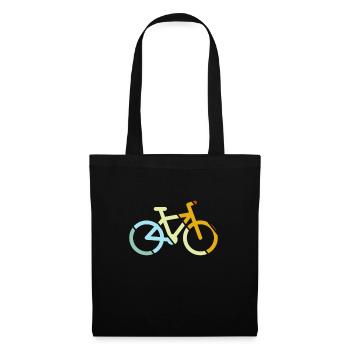 Vélo Rétro - Sac en tissu - noir - Devant