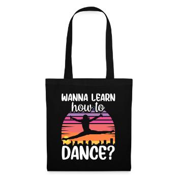 Voulez-vous apprendre à danser professeur de danse à l’école de danse - Sac en tissu - noir - Devant