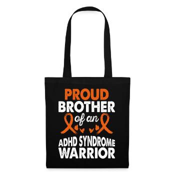 Brother of ADHD Syndrome Warrior Awareness Orange - Tote Bag - black - Front