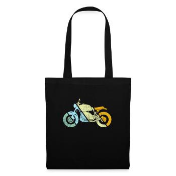 Moto Rétro - Sac en tissu - noir - Devant