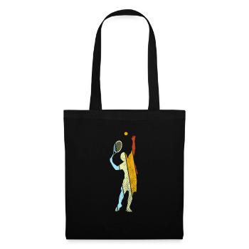 Tennis Rétro - Sac en tissu - noir - Devant