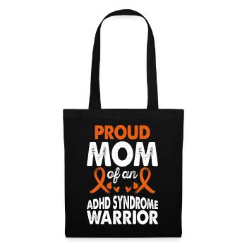 Mother of ADHD Syndrome Warrior Awareness Orange - Tote Bag - black - Front