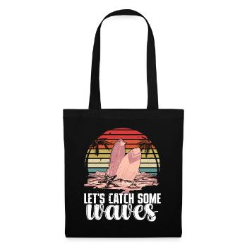 Surfer Retro Surfing Hawaii Shaka Surf Instructor - Tote Bag - black - Front