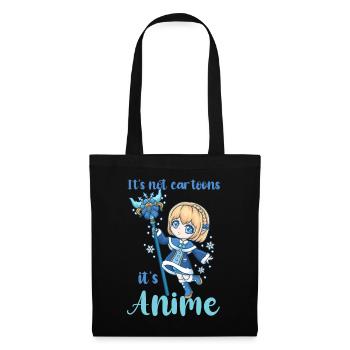 It's Not Cartoons It' Anime I Chibi Kawaii Otaku - Tote Bag - black - Front