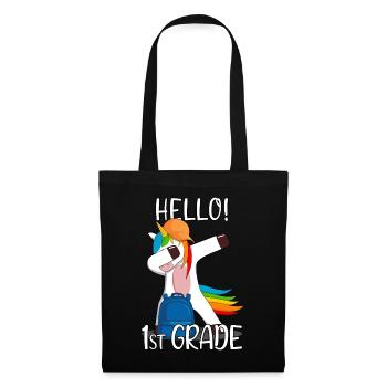 Licorne de l’école élémentaire de première année de 1ère année - Sac en tissu - noir - Devant
