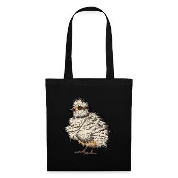 Silkie Smooth Chinese Silk Poulet - Sac en tissu - noir - Devant