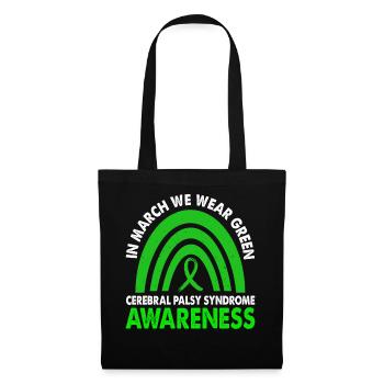 In March we wear Green Cerebral Palsy Syndrome - Tote Bag - black - Front