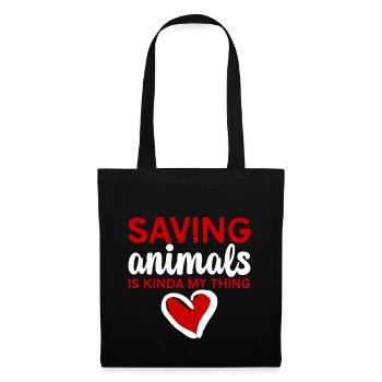 Sauver des animaux, c’est un peu mon truc 4 - Sac en tissu - noir - Devant