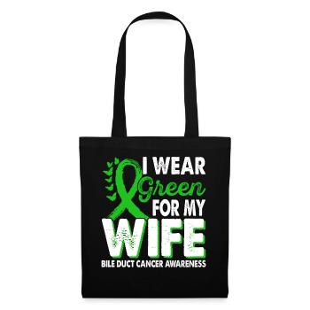 Portez du vert pour le cancer des voies biliaires de la femme - Sac en tissu - noir - Devant