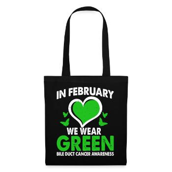 En février, nous portons le cancer du canal biliaire vert - Sac en tissu - noir - Devant