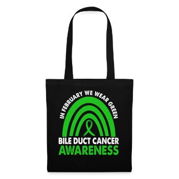 En février, nous portons le Green Gall Duct Cancer - Sac en tissu - noir - Devant