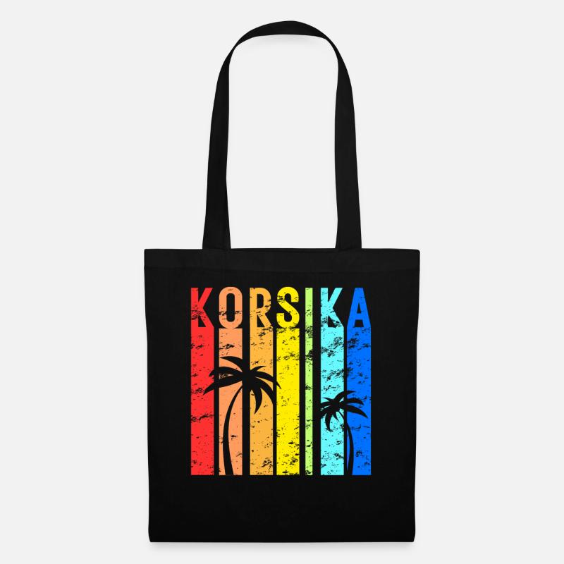 Korsika Urlaub Corsica Corse Idee - Stoffbeutel - Schwarz
