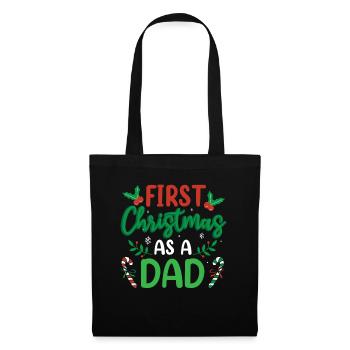 The first Christmas as a father family pregnant - Tote Bag - black - Front