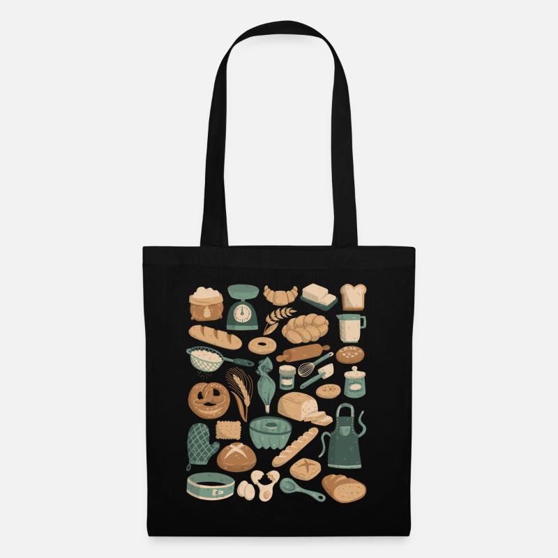 Baking & Bakery Doodles - Tote Bag - black