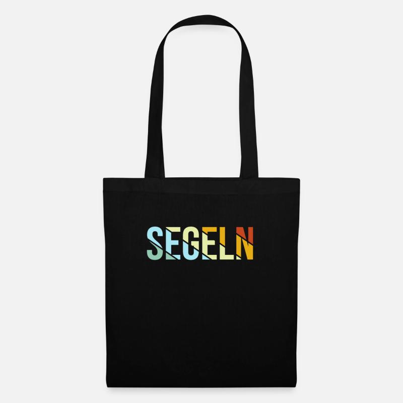 Segeln Retro - Stoffbeutel - Schwarz