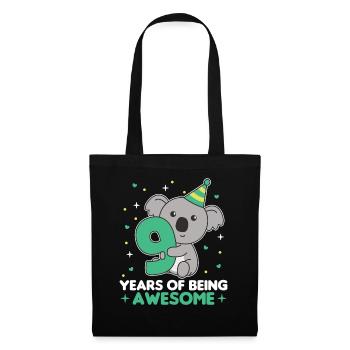 Koala pour les enfants de 9 ans de neuf ans - Sac en tissu - noir - Devant