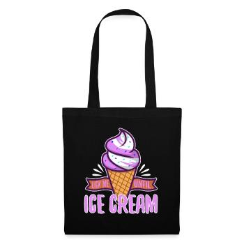 Lèche-moi jusqu’à ce que la glace - Sac en tissu - noir - Devant