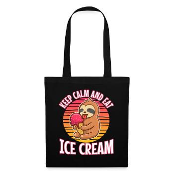 Keep calm and eat ice cream - Tote Bag - black - Front
