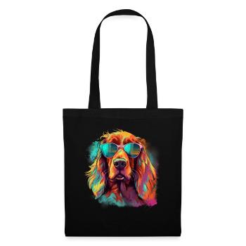 Irish Red Setter Hund Hunderasse - Stoffbeutel - Schwarz - Vorne