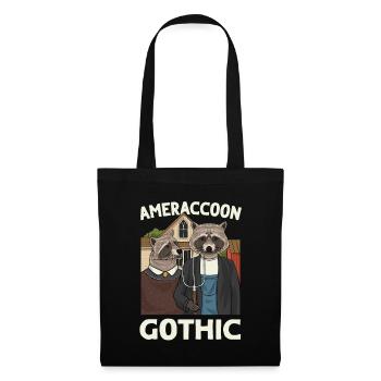 Art Lover Raccoon Animal Trash Panda - Tote Bag - black - Front