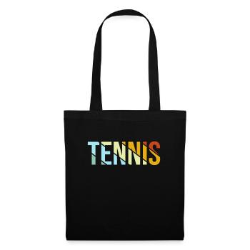 Tennis Rétro - Sac en tissu - noir - Devant