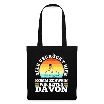 Everybody crazy here come pig we're going - Tote Bag - black - Front