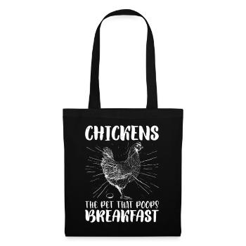 Chickens, The Pet That Poops Breakfast 3 - Stoffbeutel - Schwarz - Vorne