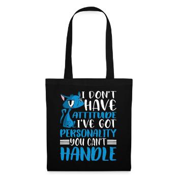 Je n’ai pas d’attitude 5 - Sac en tissu - noir - Devant