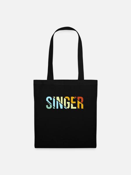 Singer Retro - Stoffbeutel - Schwarz