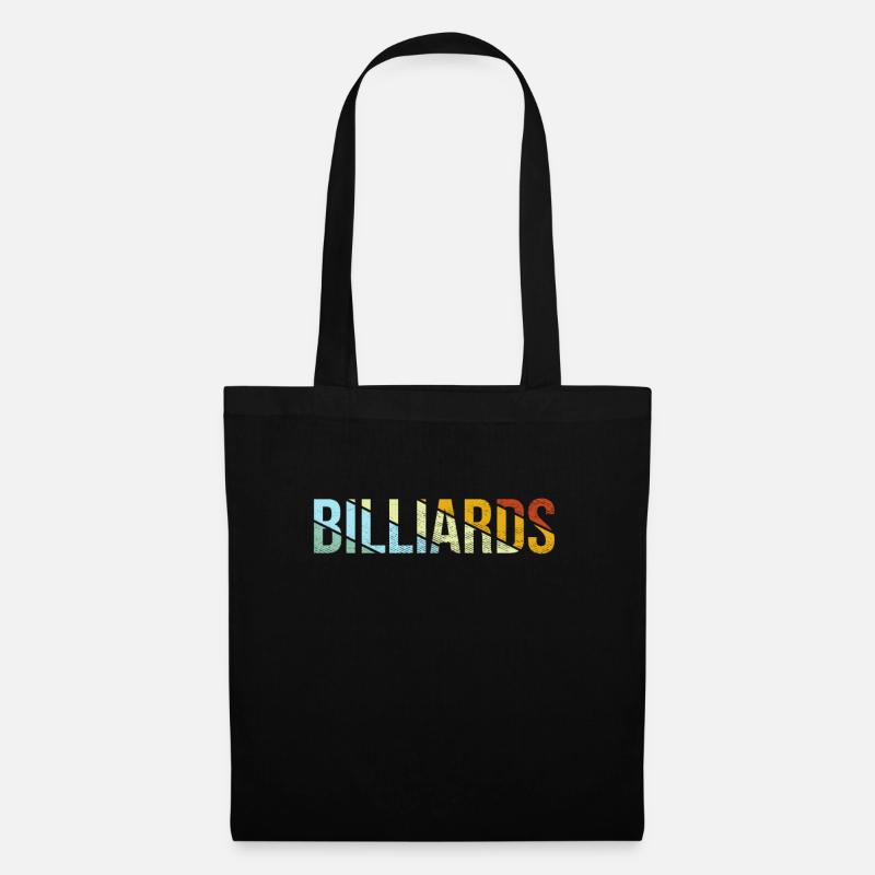 Billiards Retro - Stoffbeutel - Schwarz