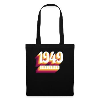 1949 Original. Coole Geschenkidee zum Geburtstag - Stoffbeutel - Schwarz - Vorne