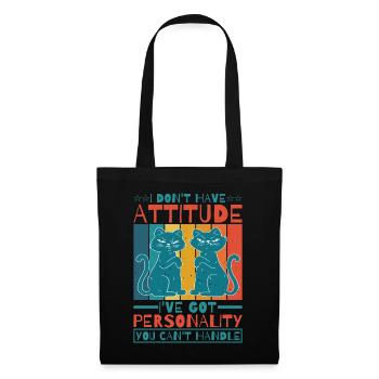 Je n’ai pas d’attitude 6 - Sac en tissu - noir - Devant