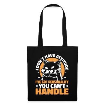 Je n’ai pas d’attitude 7 - Sac en tissu - noir - Devant