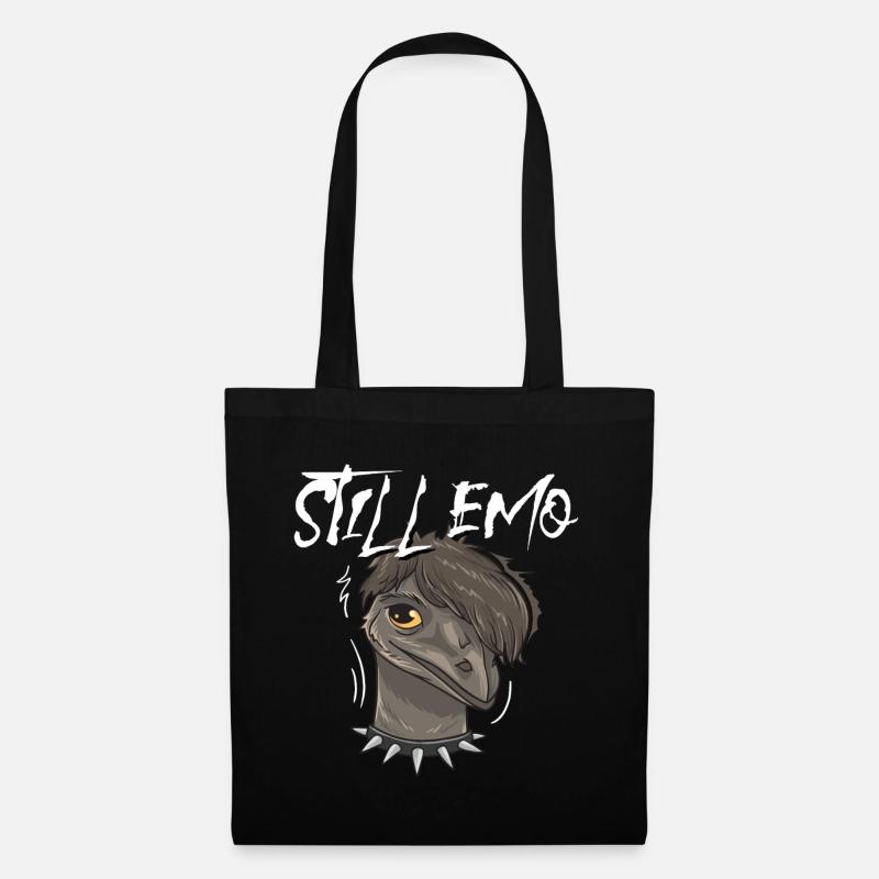 Emo Boy Emo Girl Emu Bird Emocore Punk Ästhetik - Stoffbeutel - Schwarz