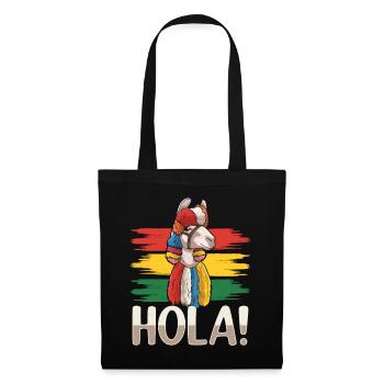 Bolivien Flagge Bolivianische Alpaka-liebhaber - Stoffbeutel - Schwarz - Vorne