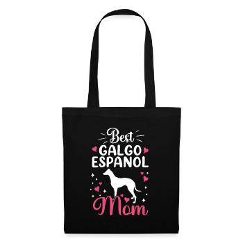 Meilleur Galgo Español Maman Lévrier espagnol - Sac en tissu - noir - Devant