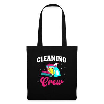 Cleaning Crew - Stoffbeutel - Schwarz - Vorne