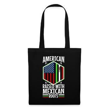 American raised with Mexican roots - Stoffbeutel - Schwarz - Vorne