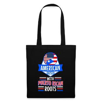 American raised with puerto rican roots - Stoffbeutel - Schwarz - Vorne