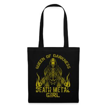 Goth Rock Satan Girl Woman Festivals Death Metal - Stoffbeutel - Schwarz - Vorne