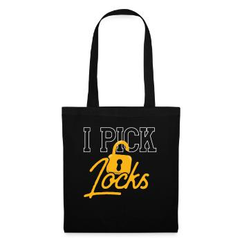 I Pick Locks Lock Lock Picking Knacker - Sac en tissu - noir - Devant