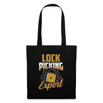 Lockpicking Expert Cracking Lock Lock Picking - Sac en tissu - noir - Devant